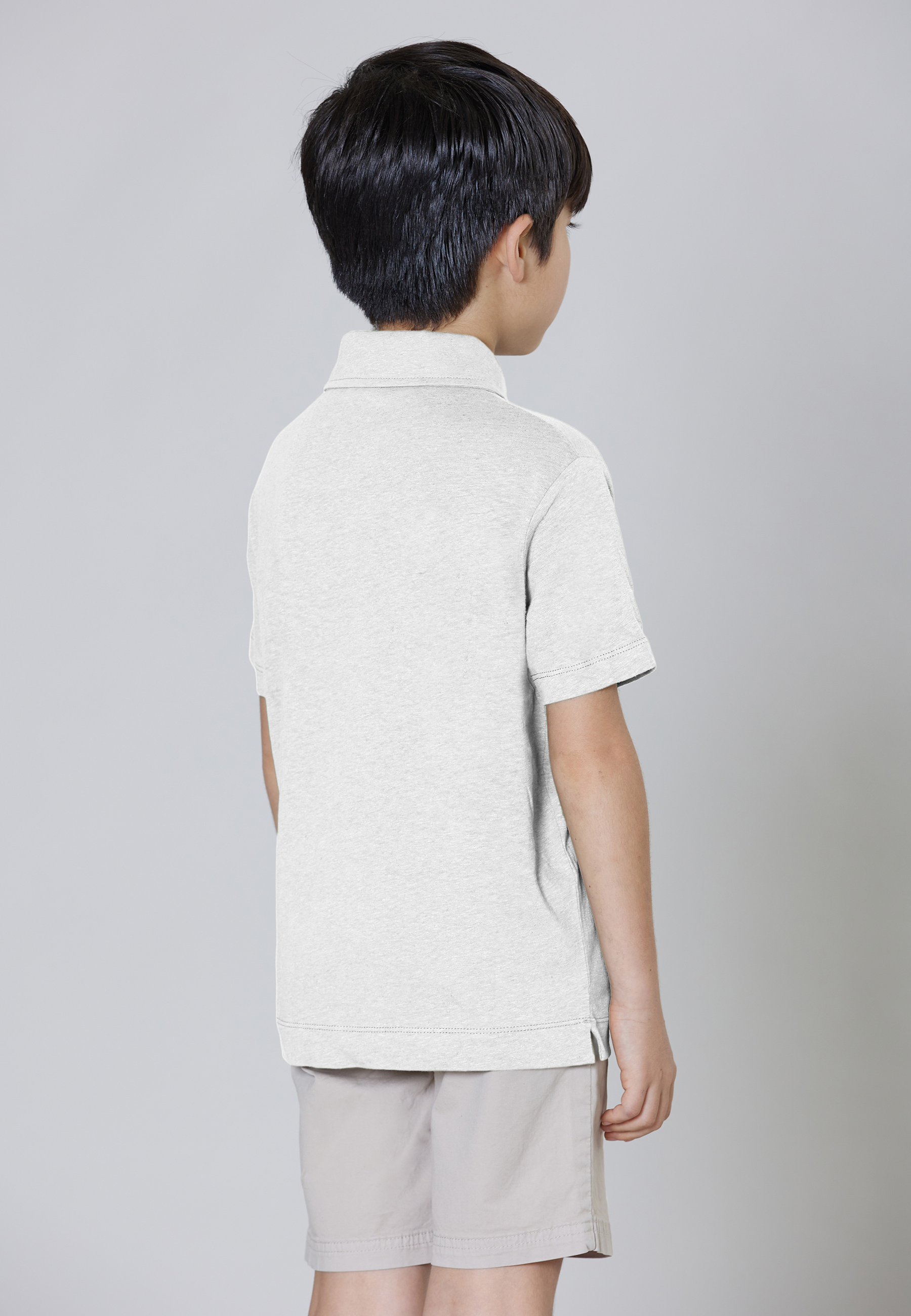 Polo shirt a maniche corte in misto cotone e lino premium quality