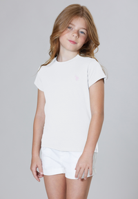 T-shirt a maniche corte in cotone stretch