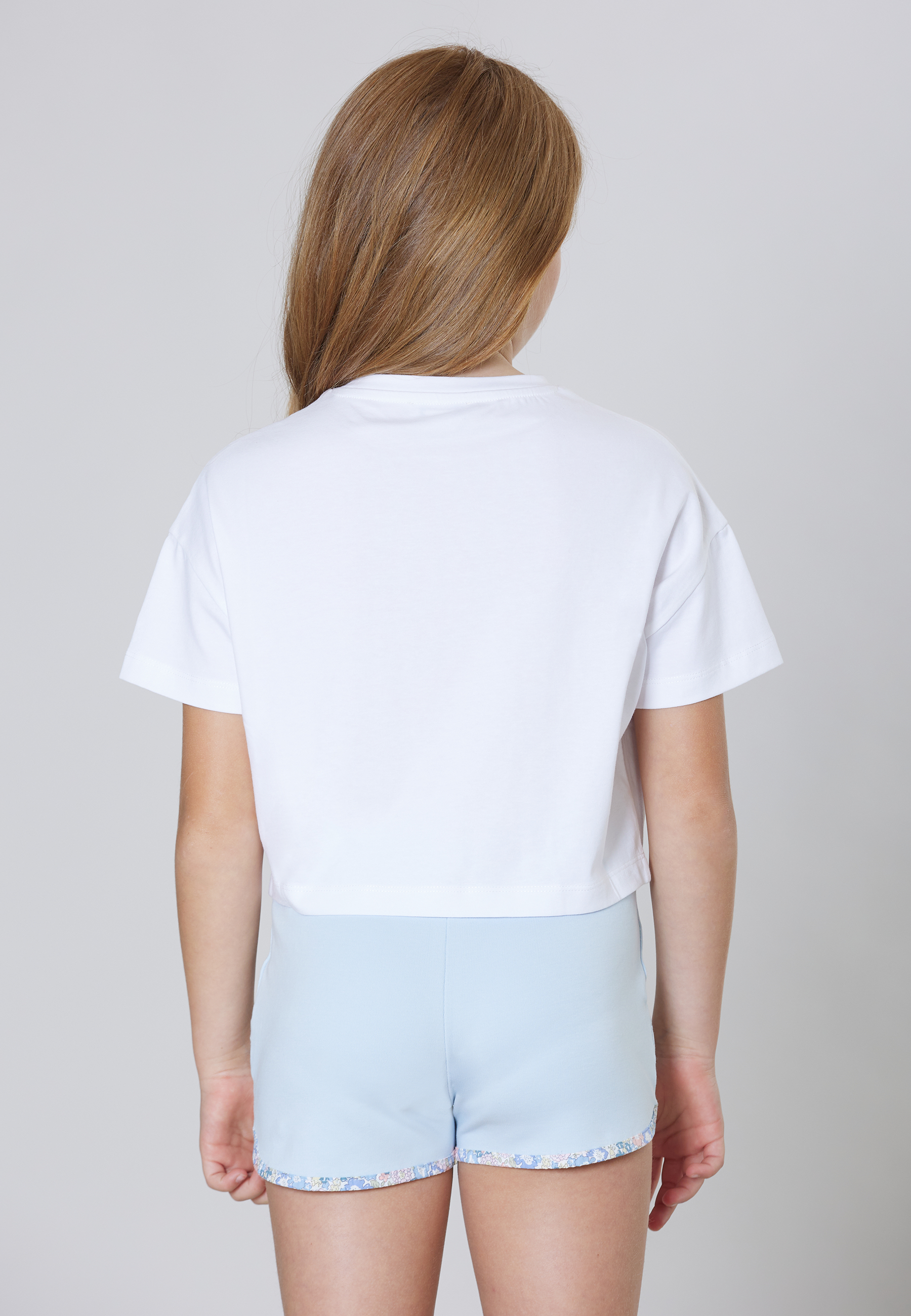 T-shirt a maniche corte in cotone stretch con stampa Double Horsemen