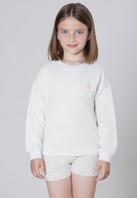 Felpa girocollo in cotone light stretch