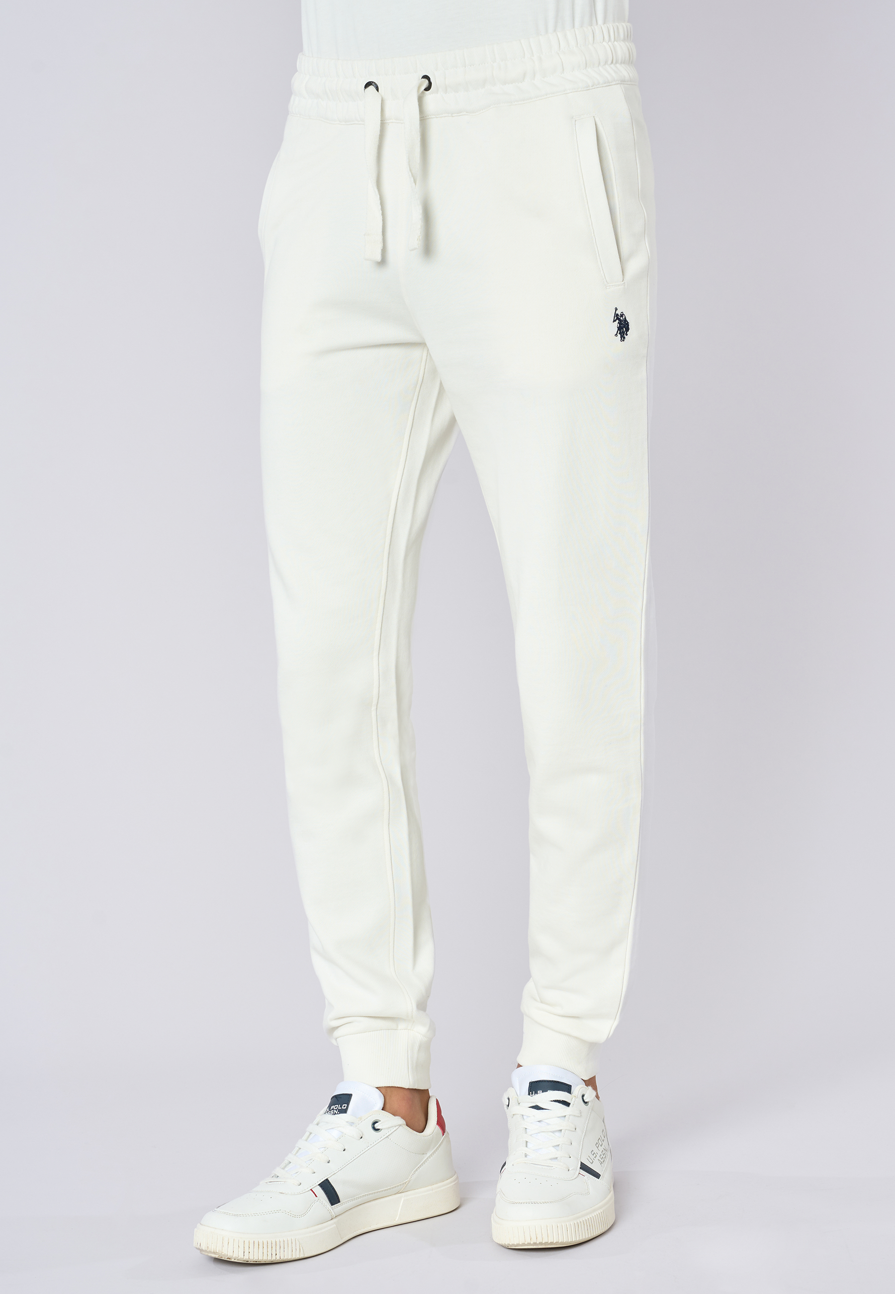 Pantalone sportivo in caldo cotone con logo