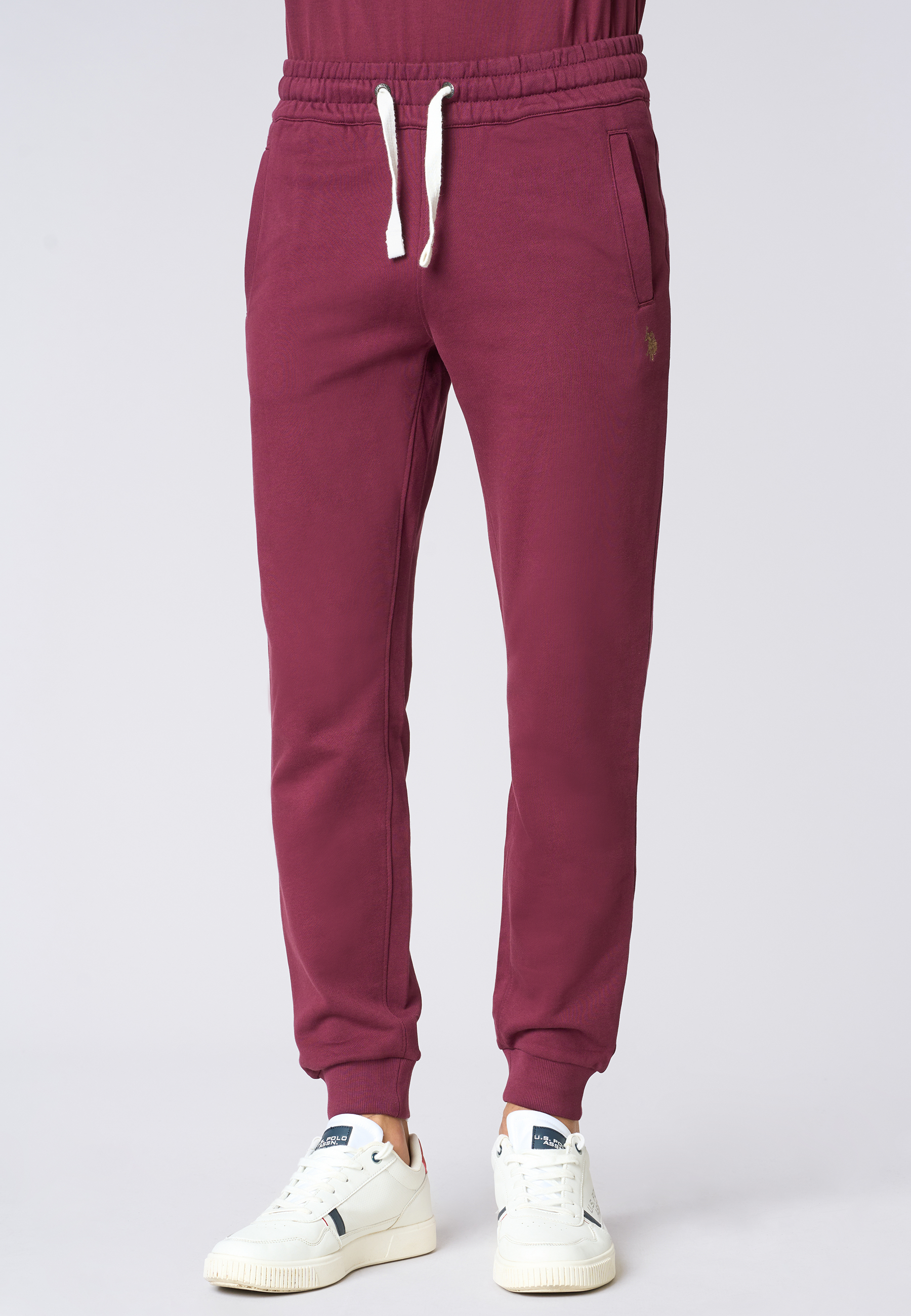 Pantalone sportivo in caldo cotone con logo
