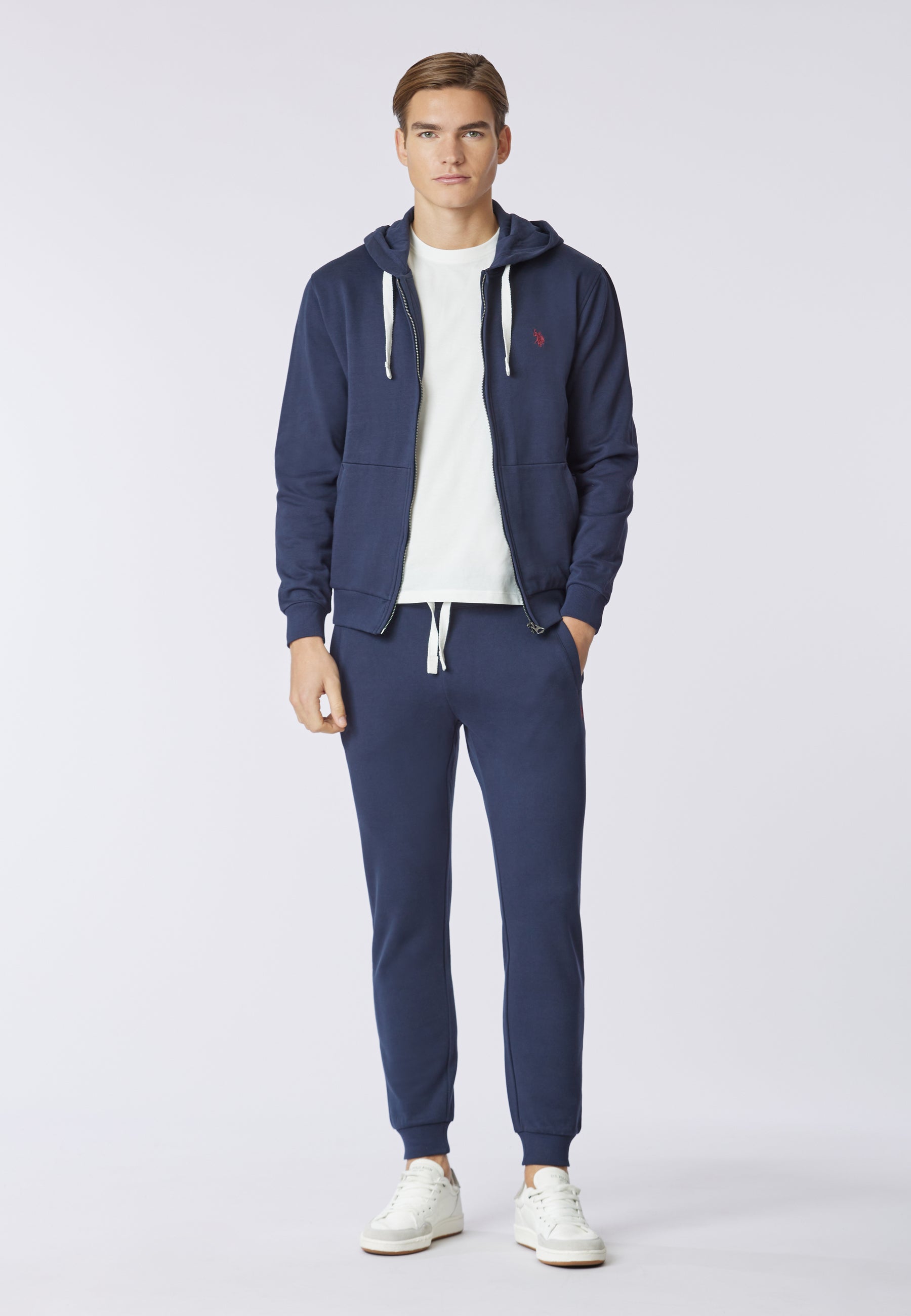 Pantalone sportivo in caldo cotone con logo