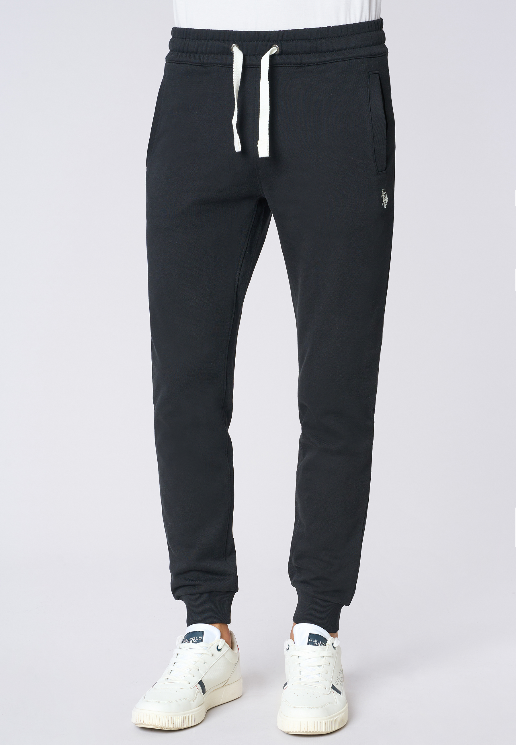 Pantalone sportivo in caldo cotone con logo
