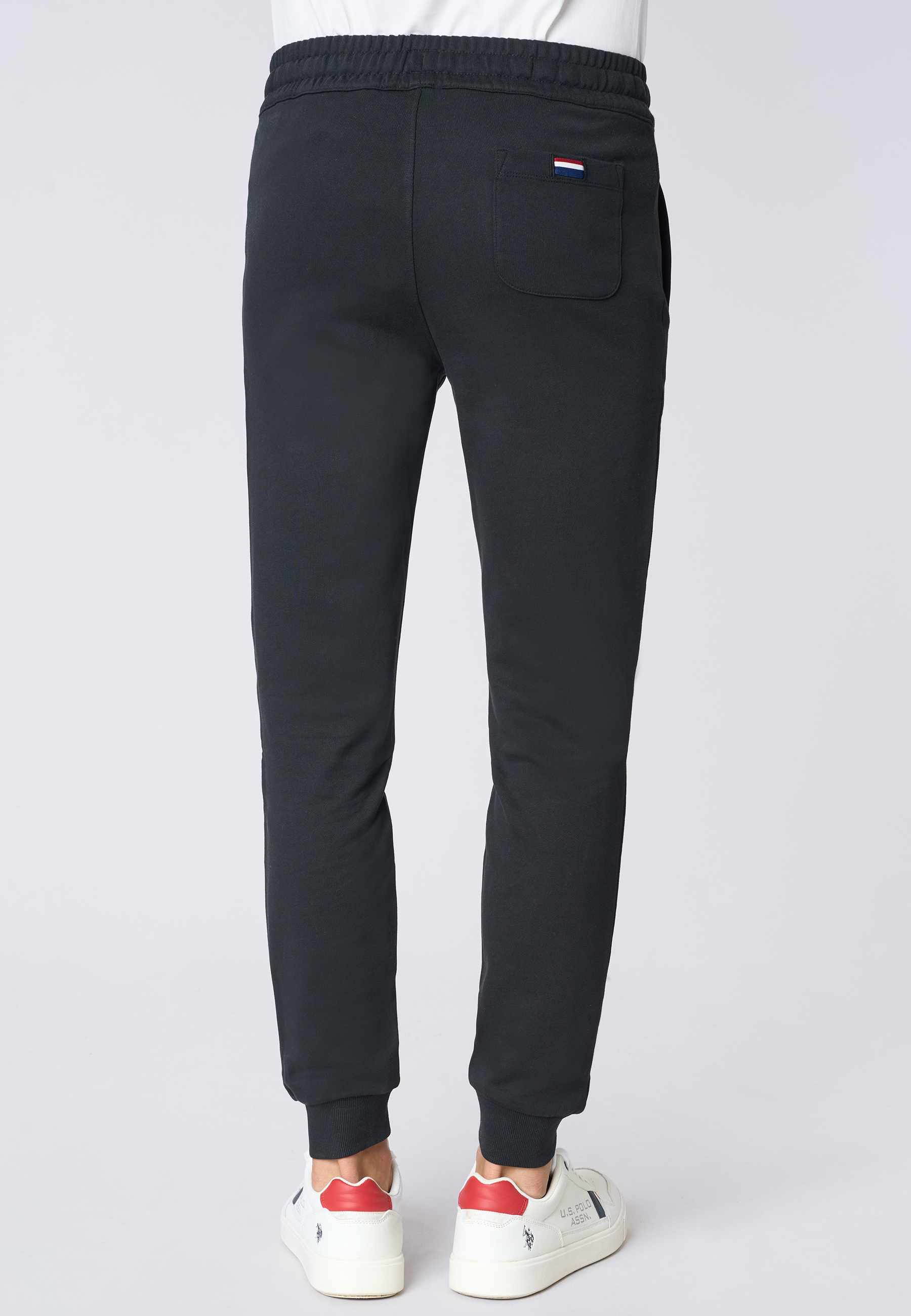 Pantalone sportivo in caldo cotone con logo