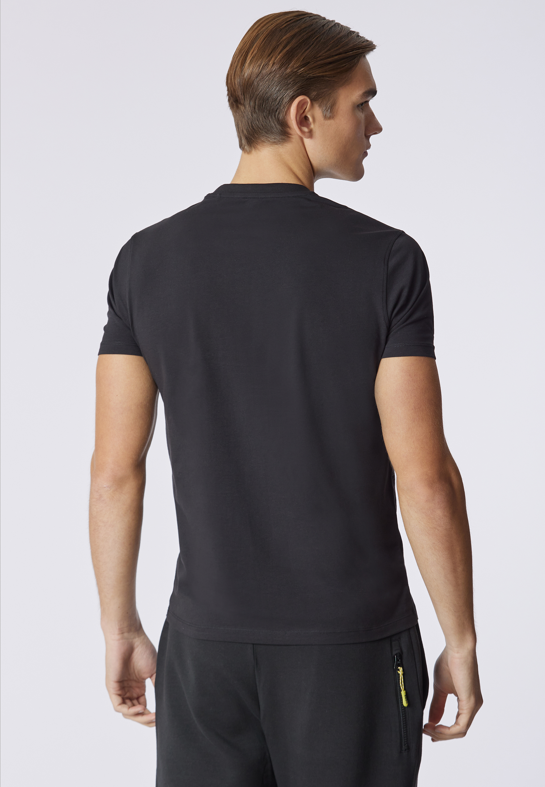 T-shirt in cotone jersey stretch con logo