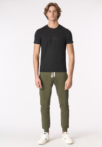 T-shirt girocollo in cotone stretch jersey con stampa