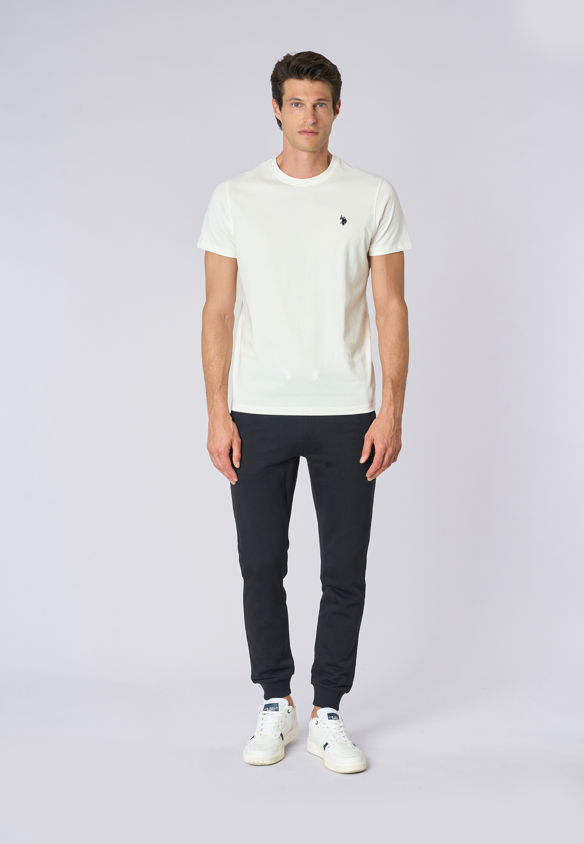 T-shirt girocollo in cotone heavy jersey