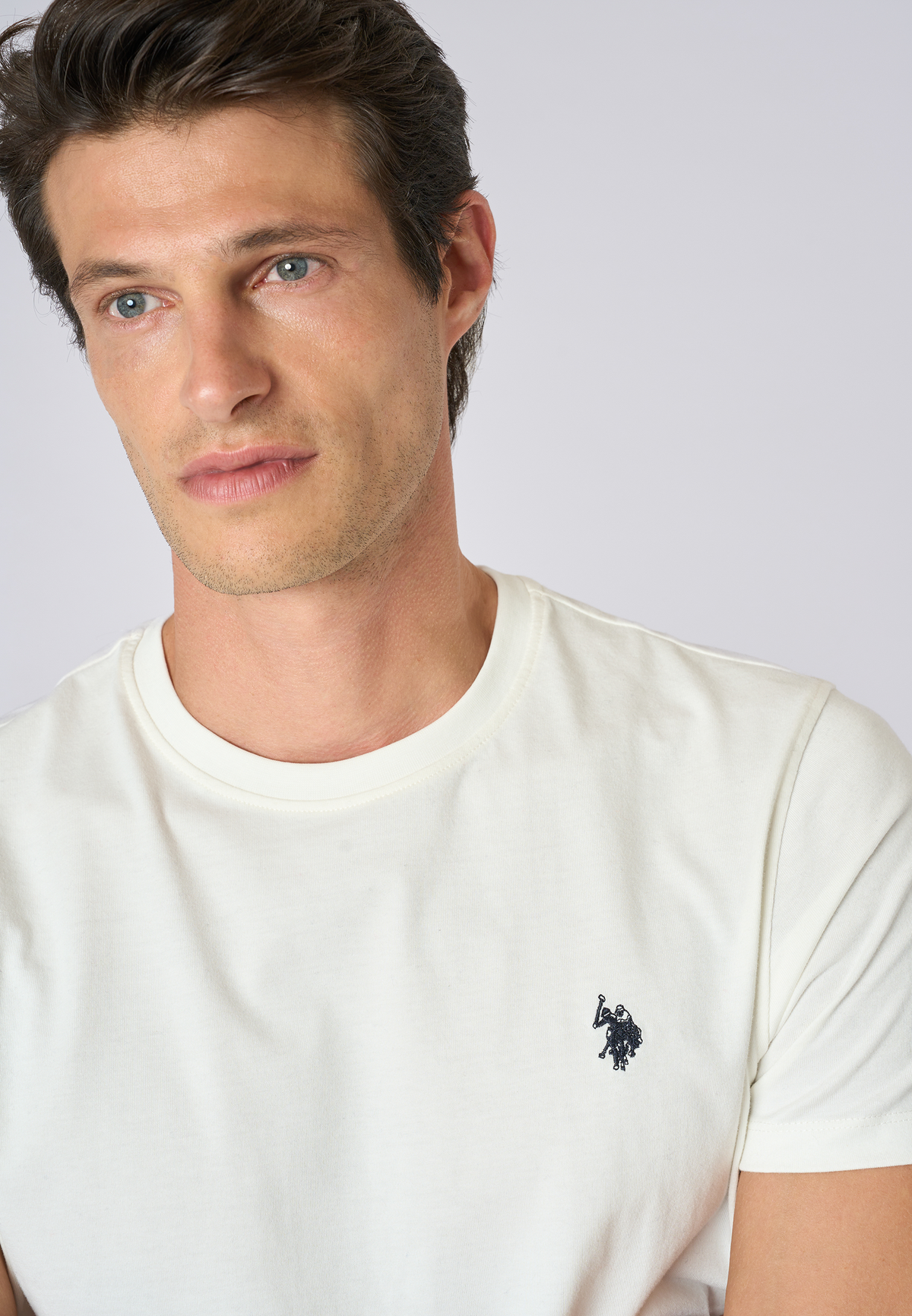 T-shirt girocollo in cotone heavy jersey