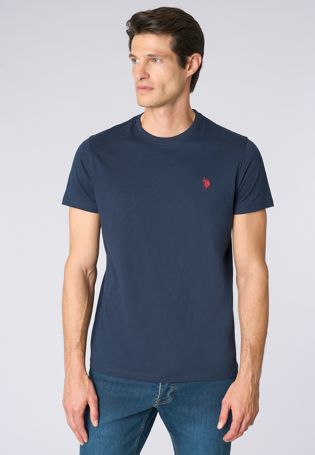 T-shirt girocollo in cotone heavy jersey