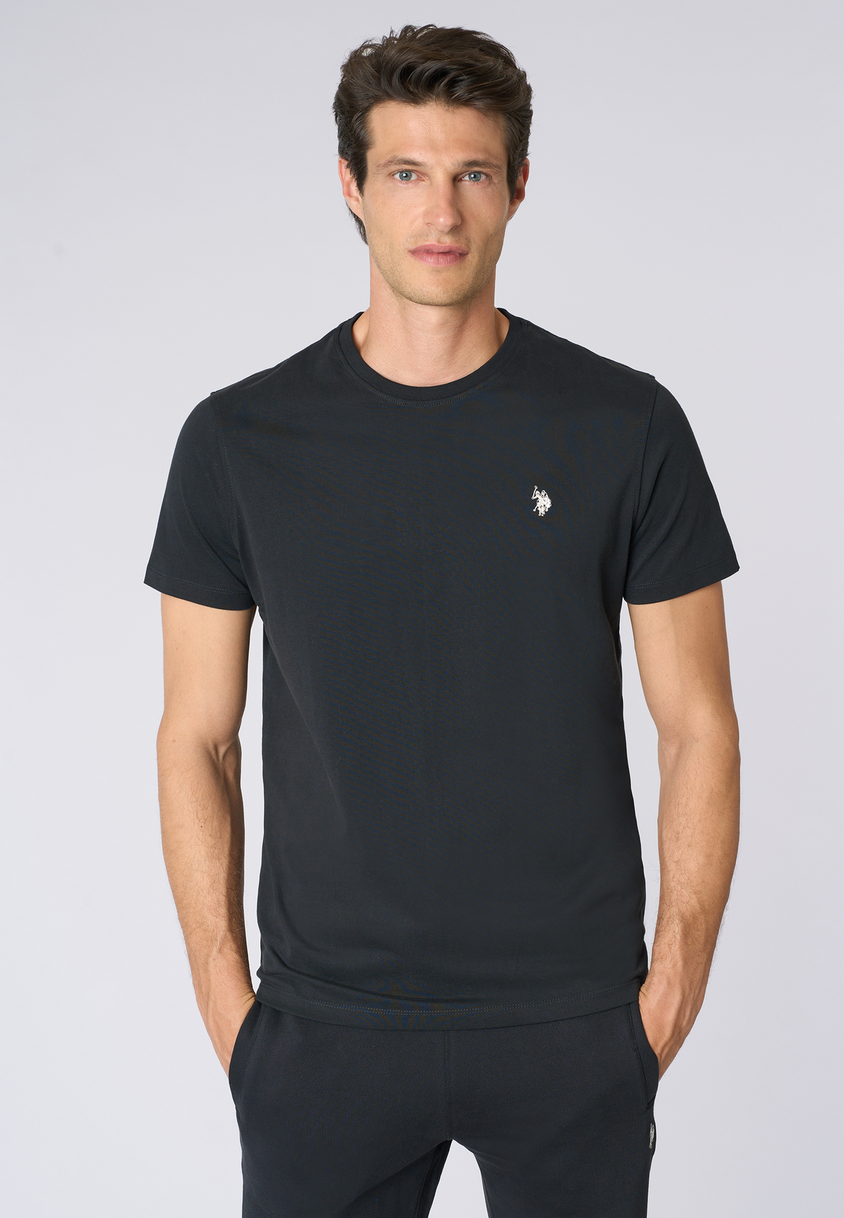 T-shirt girocollo in cotone heavy jersey