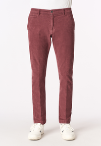 Pantalone chino in velluto stretch