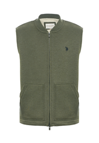 Gilet in felpa con chiusura zip