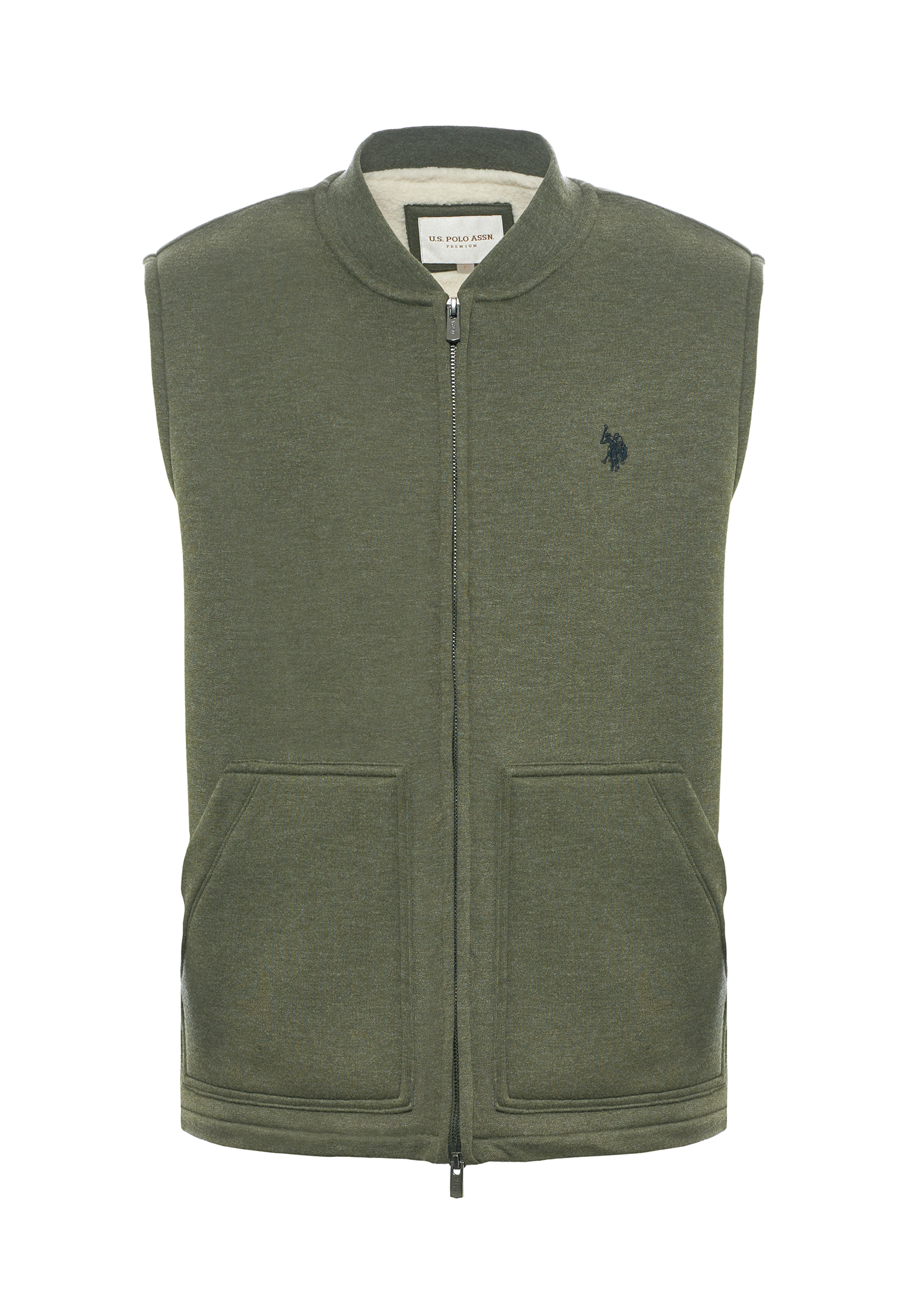 Gilet in felpa con chiusura zip