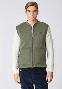 Gilet in felpa con chiusura zip