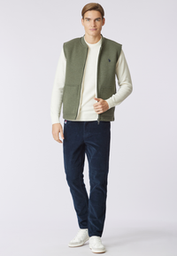 Gilet in felpa con chiusura zip