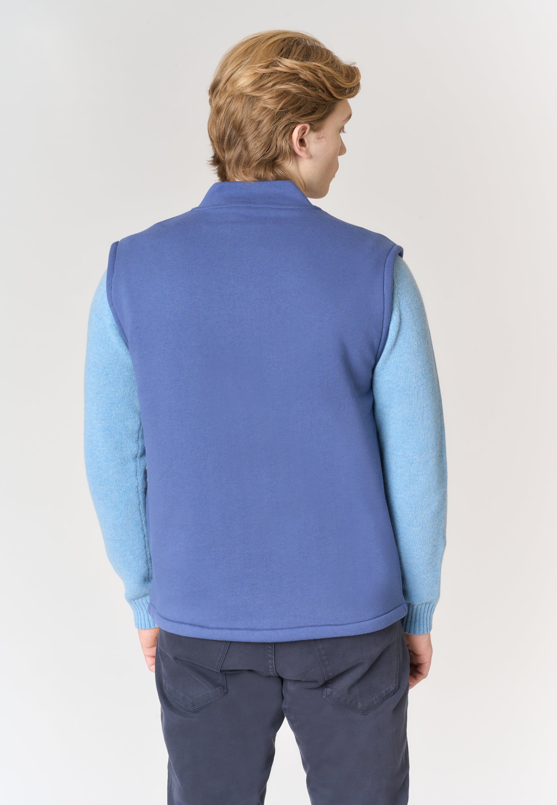Gilet in felpa con chiusura zip