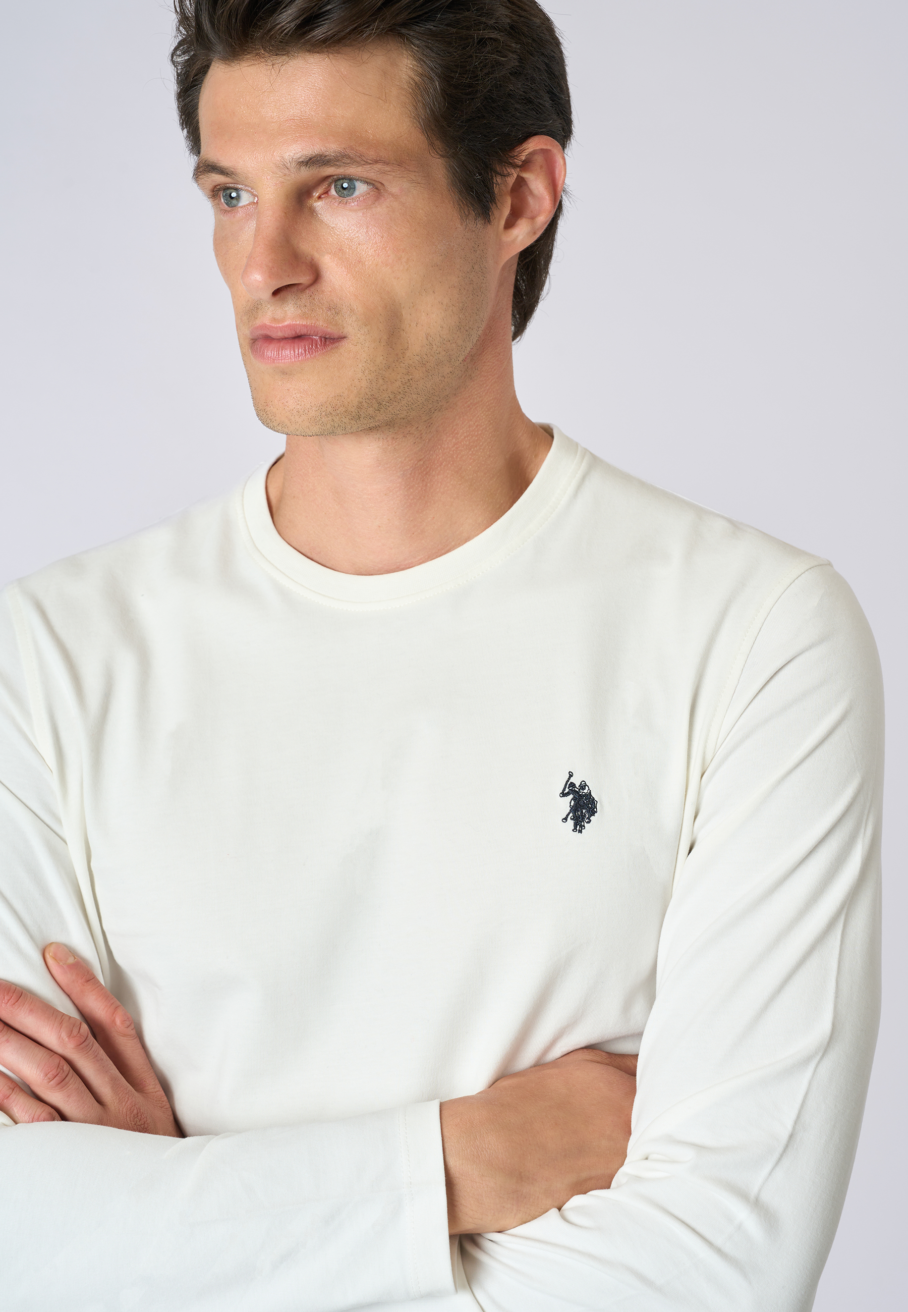 T-shirt a maniche lunghe in heavy jersey