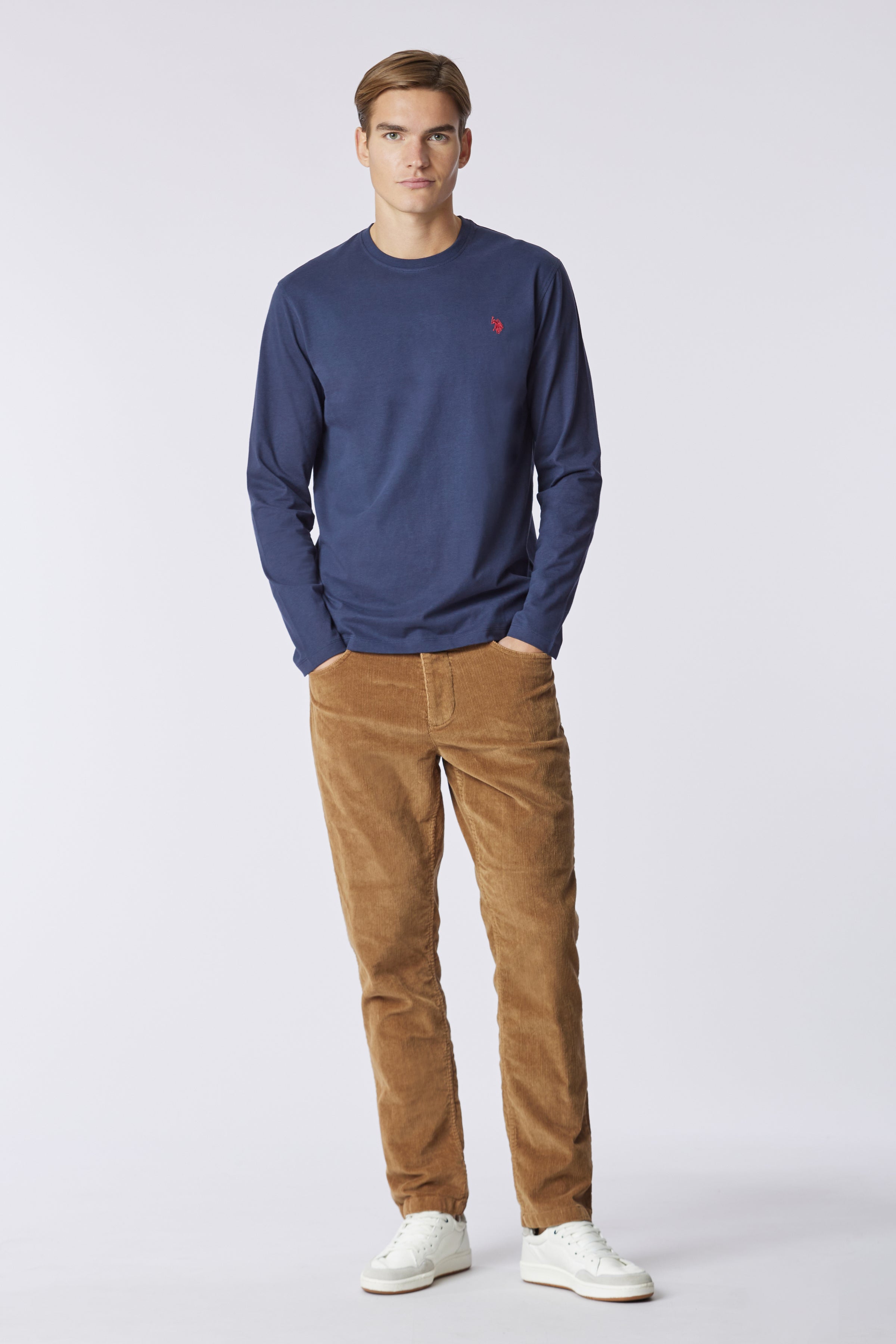 T-shirt a maniche lunghe in heavy jersey