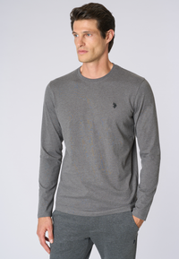 T-shirt a maniche lunghe in heavy jersey