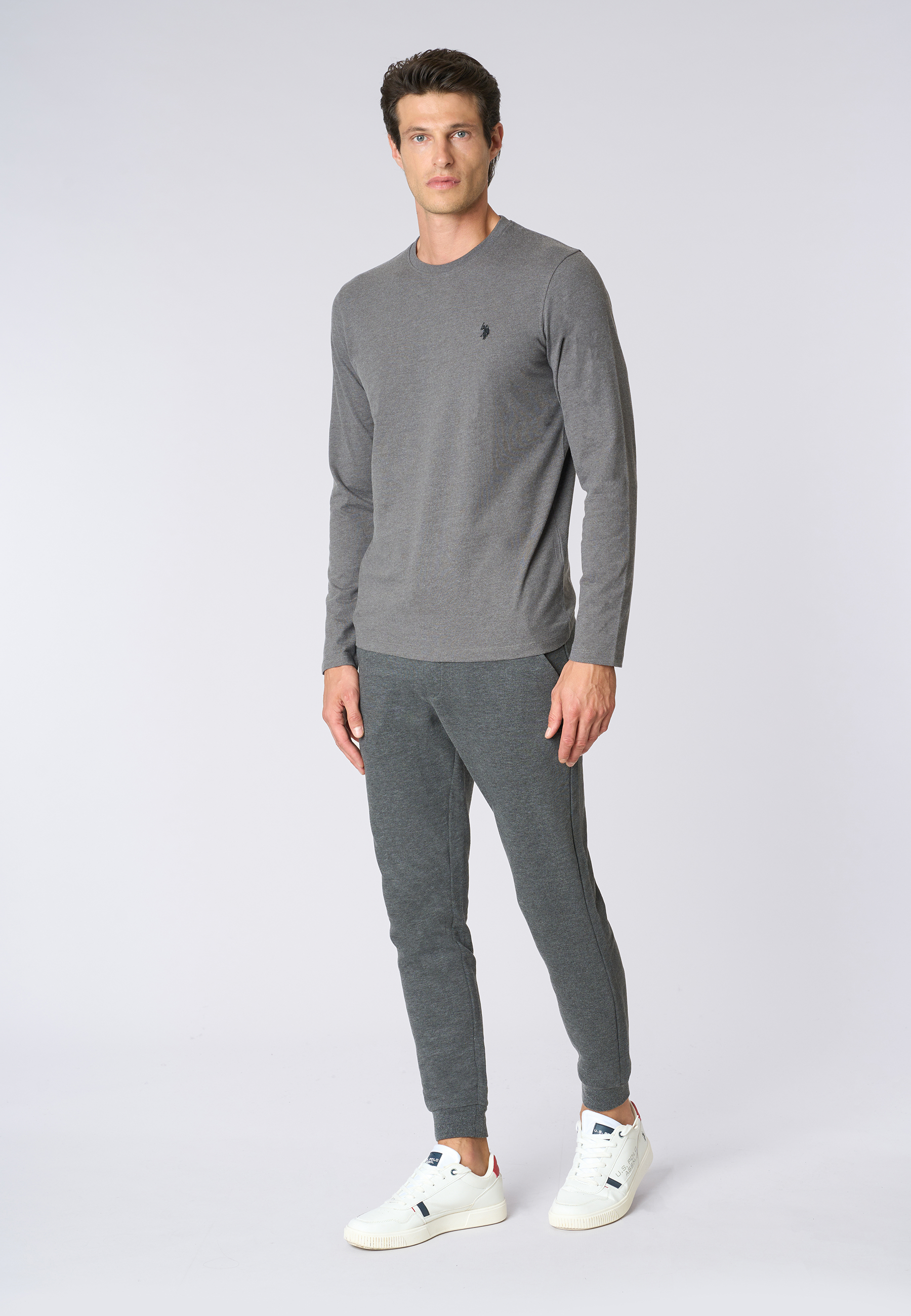 T-shirt a maniche lunghe in heavy jersey