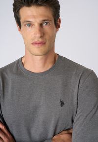 T-shirt a maniche lunghe in heavy jersey