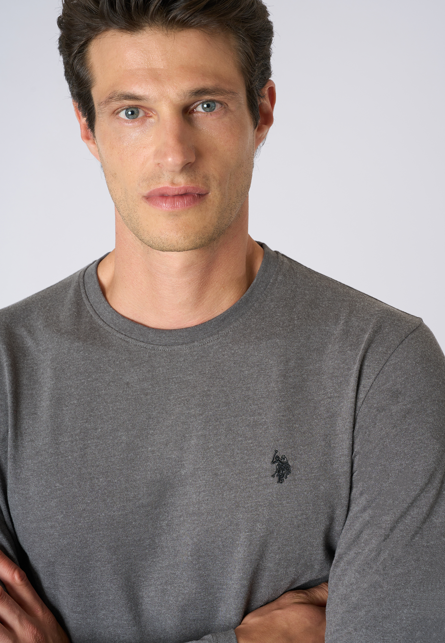 T-shirt a maniche lunghe in heavy jersey