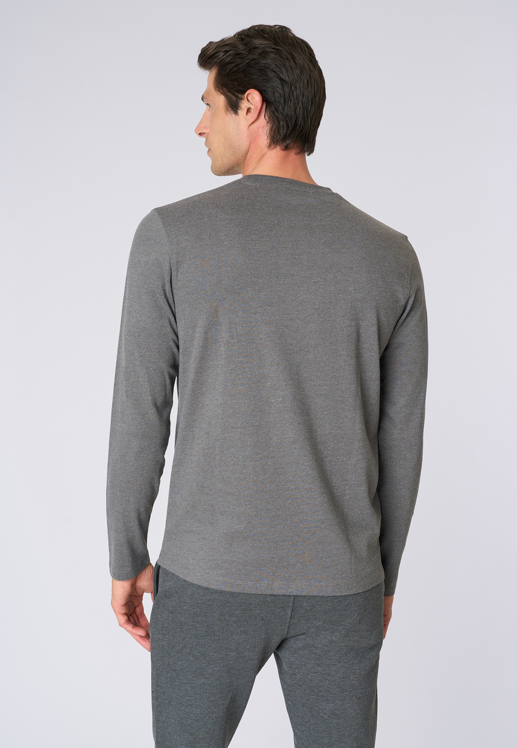 T-shirt a maniche lunghe in heavy jersey