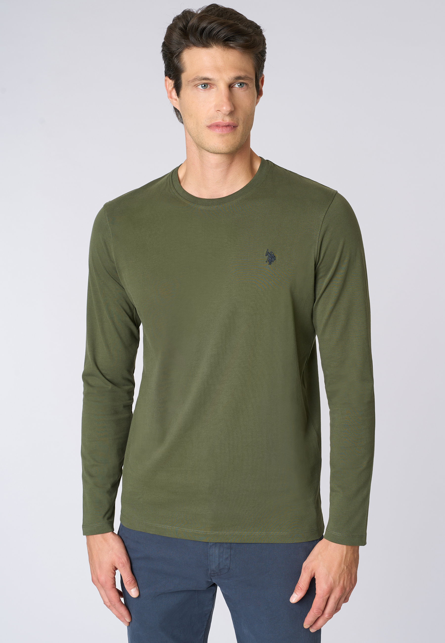 T-shirt a maniche lunghe in heavy jersey