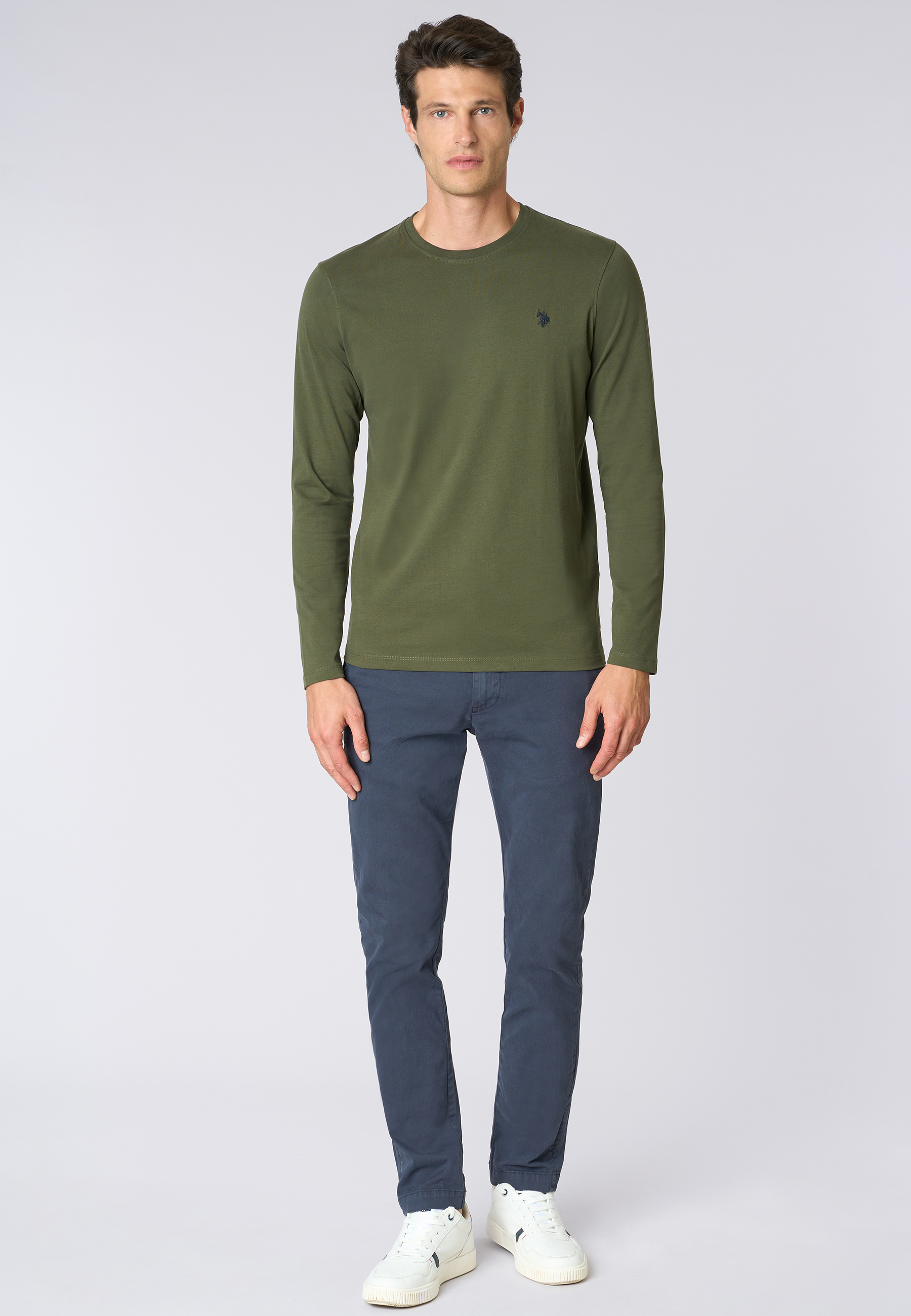 T-shirt a maniche lunghe in heavy jersey