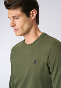 T-shirt a maniche lunghe in heavy jersey