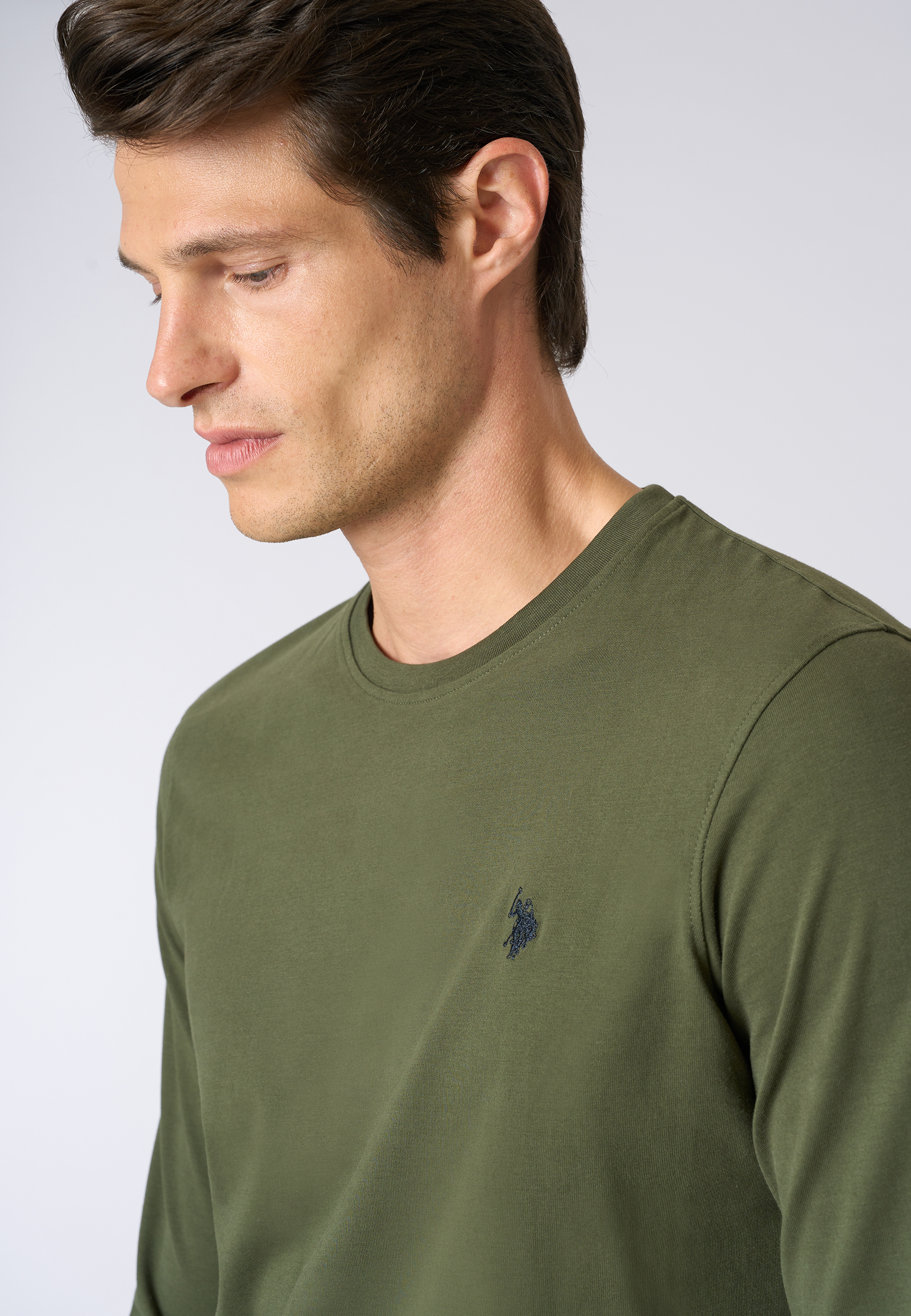 T-shirt a maniche lunghe in heavy jersey