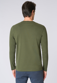 T-shirt a maniche lunghe in heavy jersey