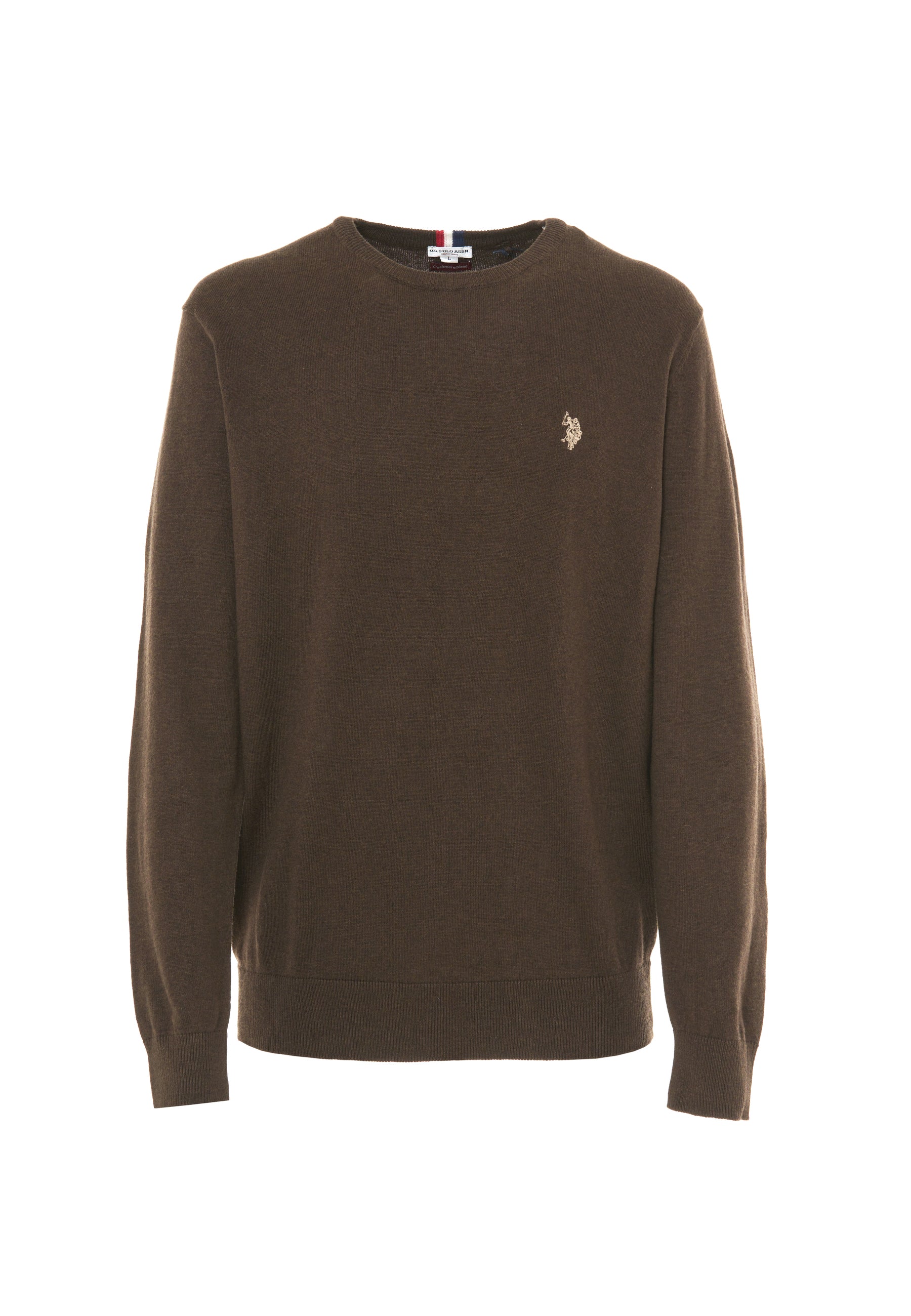 Maglia girocollo cotone e cashmere