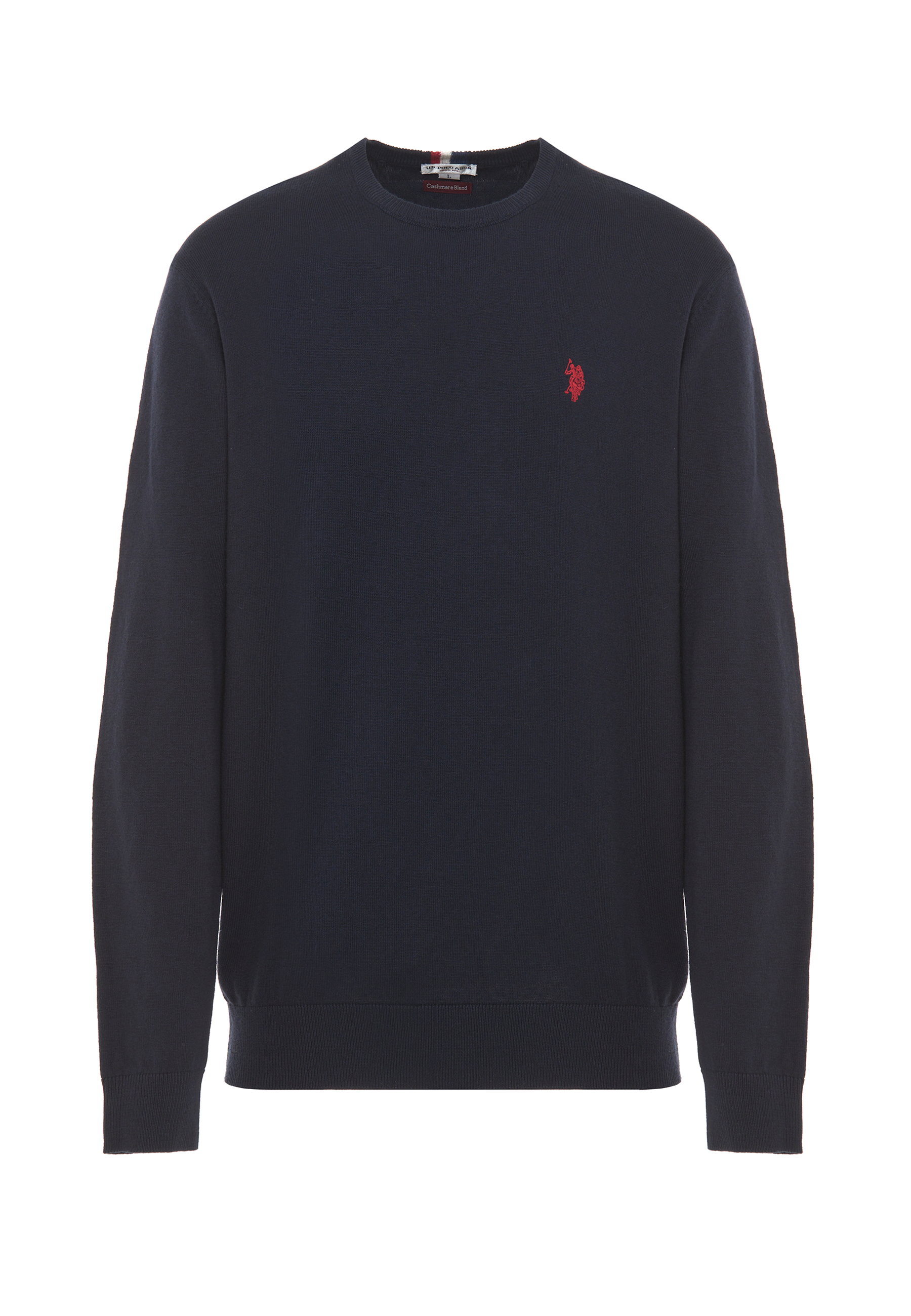 Maglia girocollo cotone e cashmere