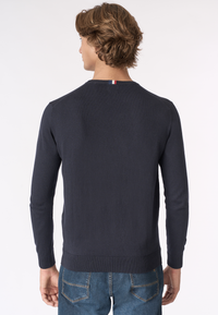 Maglia girocollo cotone e cashmere