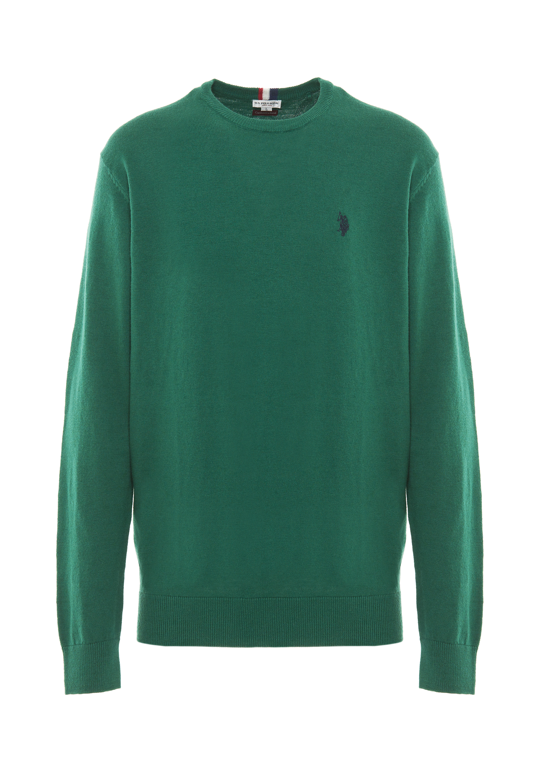 Maglia girocollo cotone e cashmere