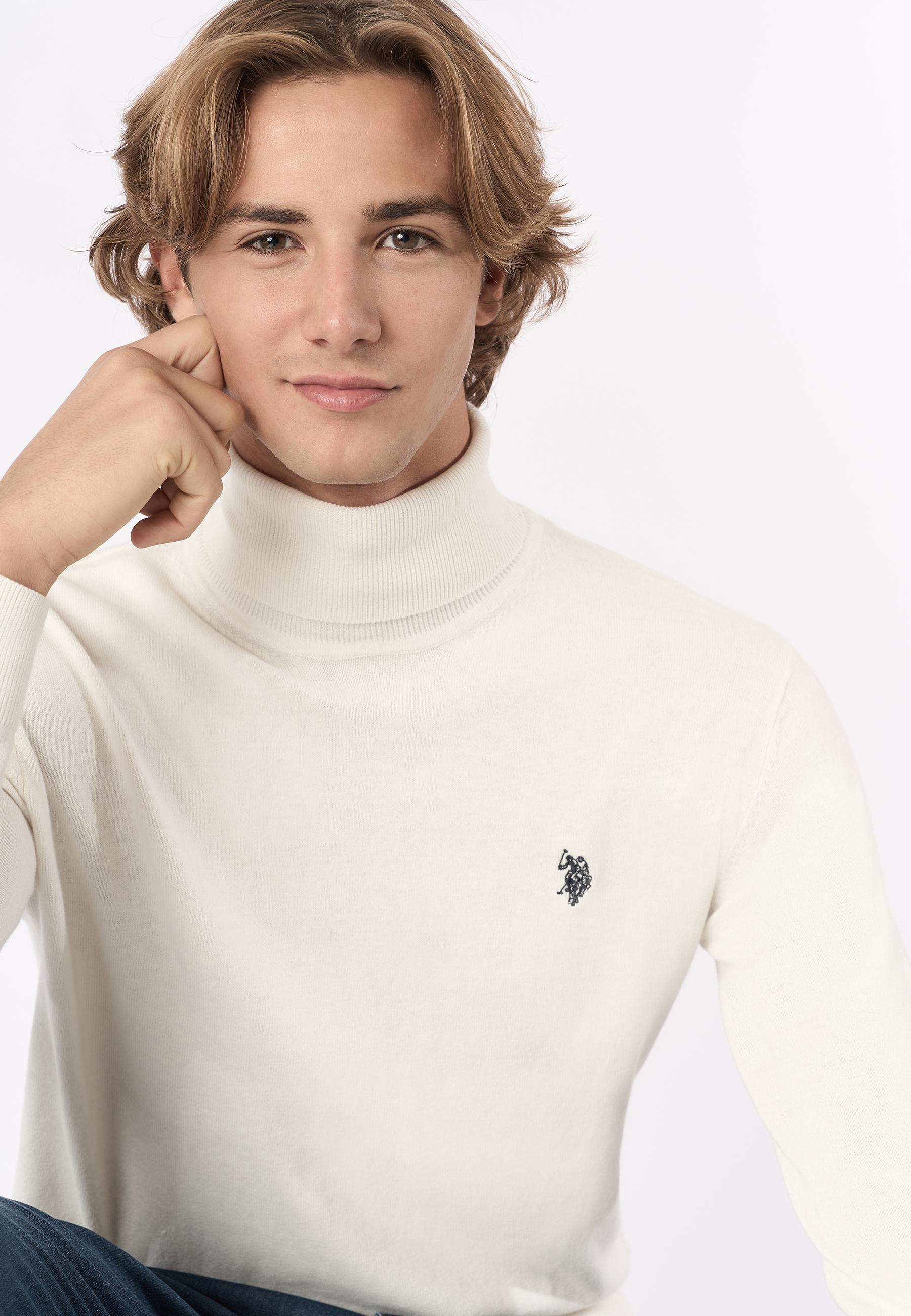 Maglia dolcevita cotone e cashmere