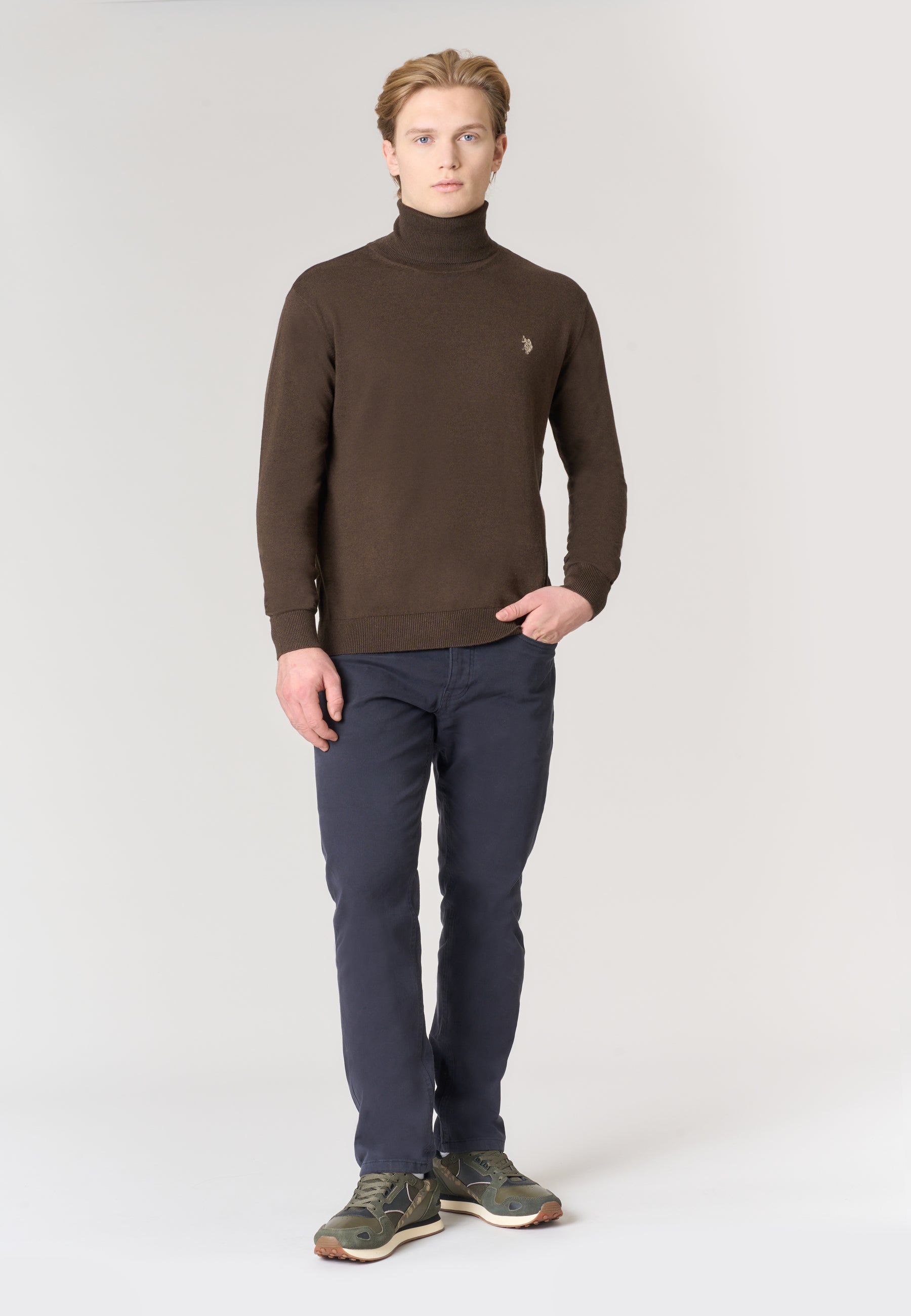 Maglia dolcevita cotone e cashmere