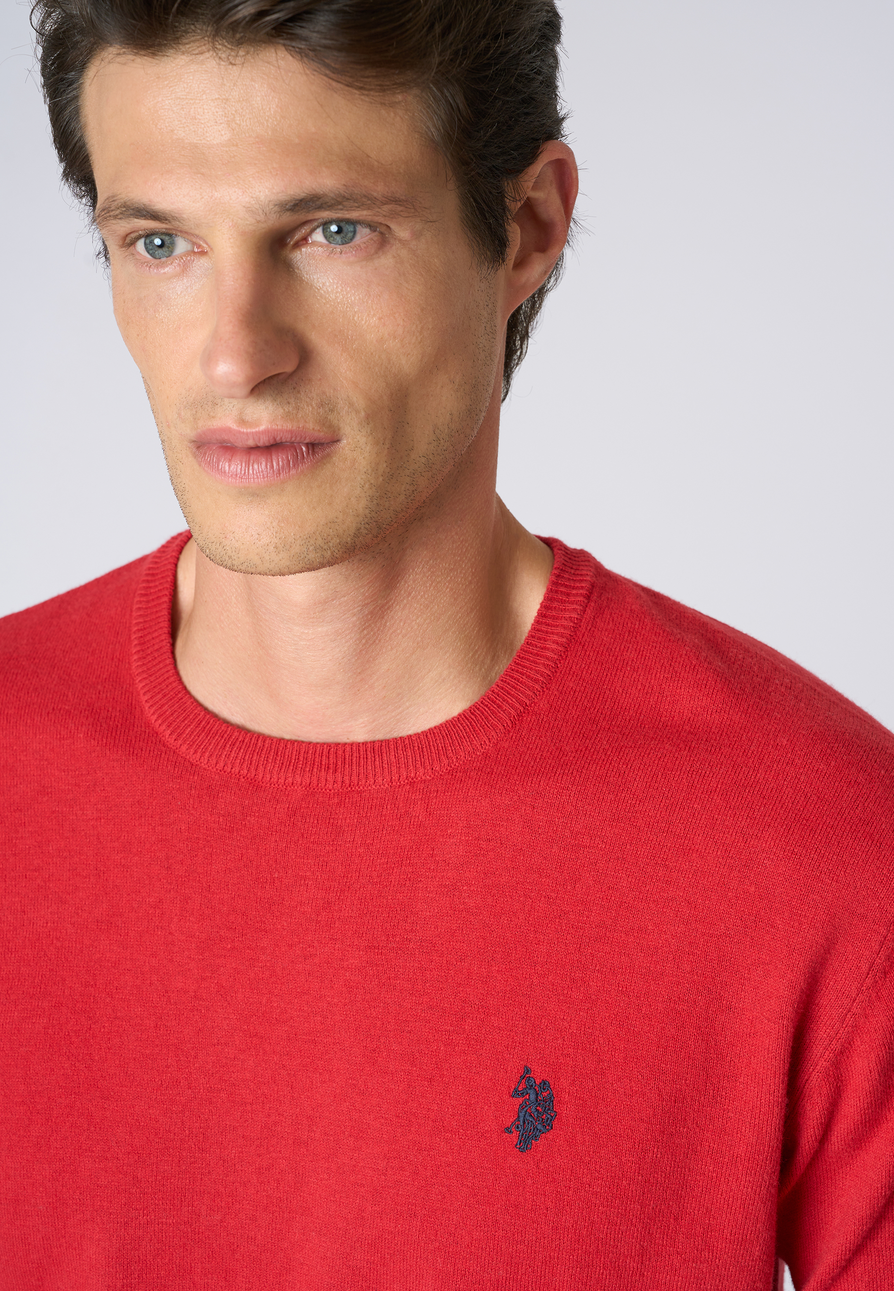 Maglia girocollo misto lana e viscosa