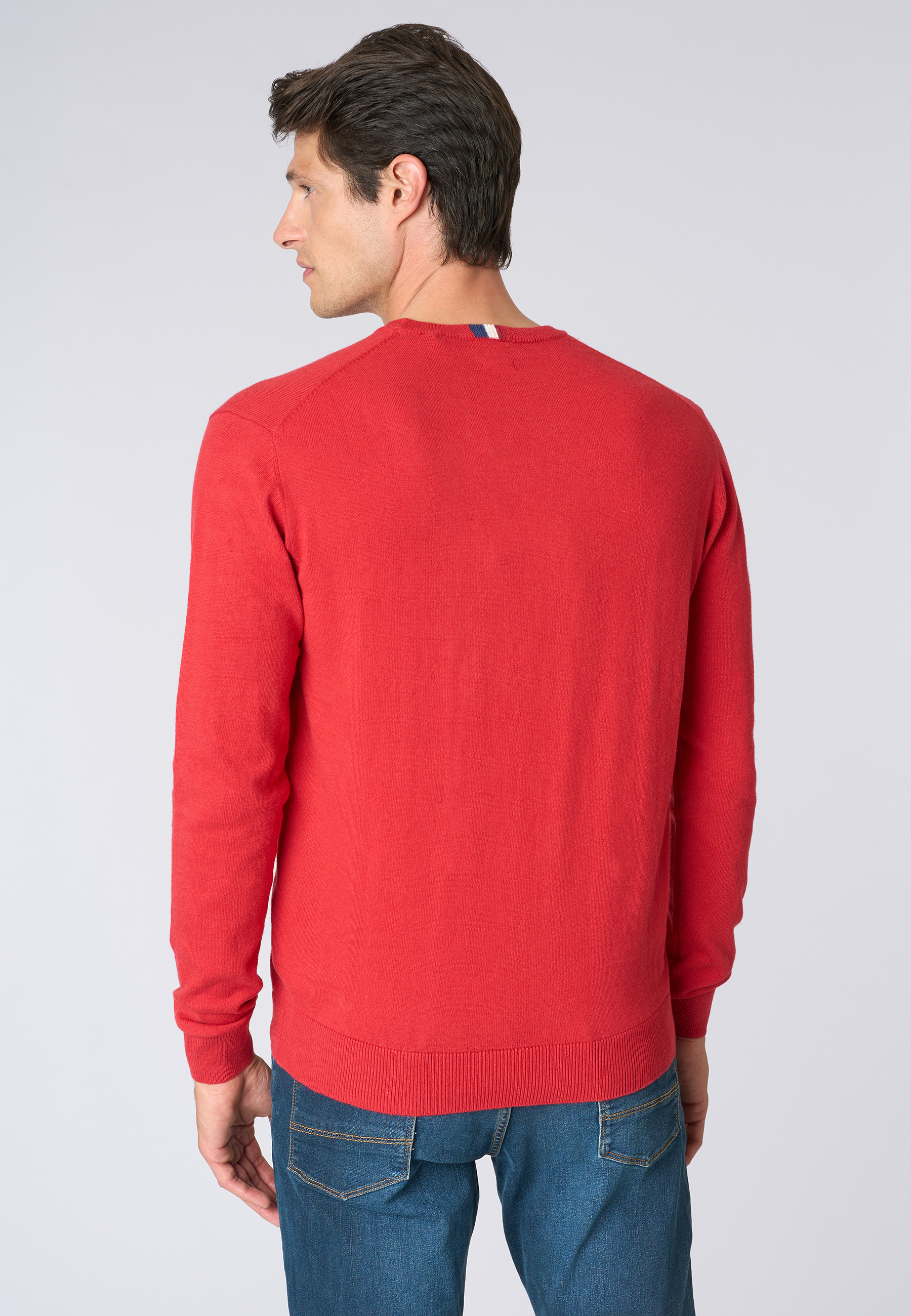 Maglia girocollo misto lana e viscosa
