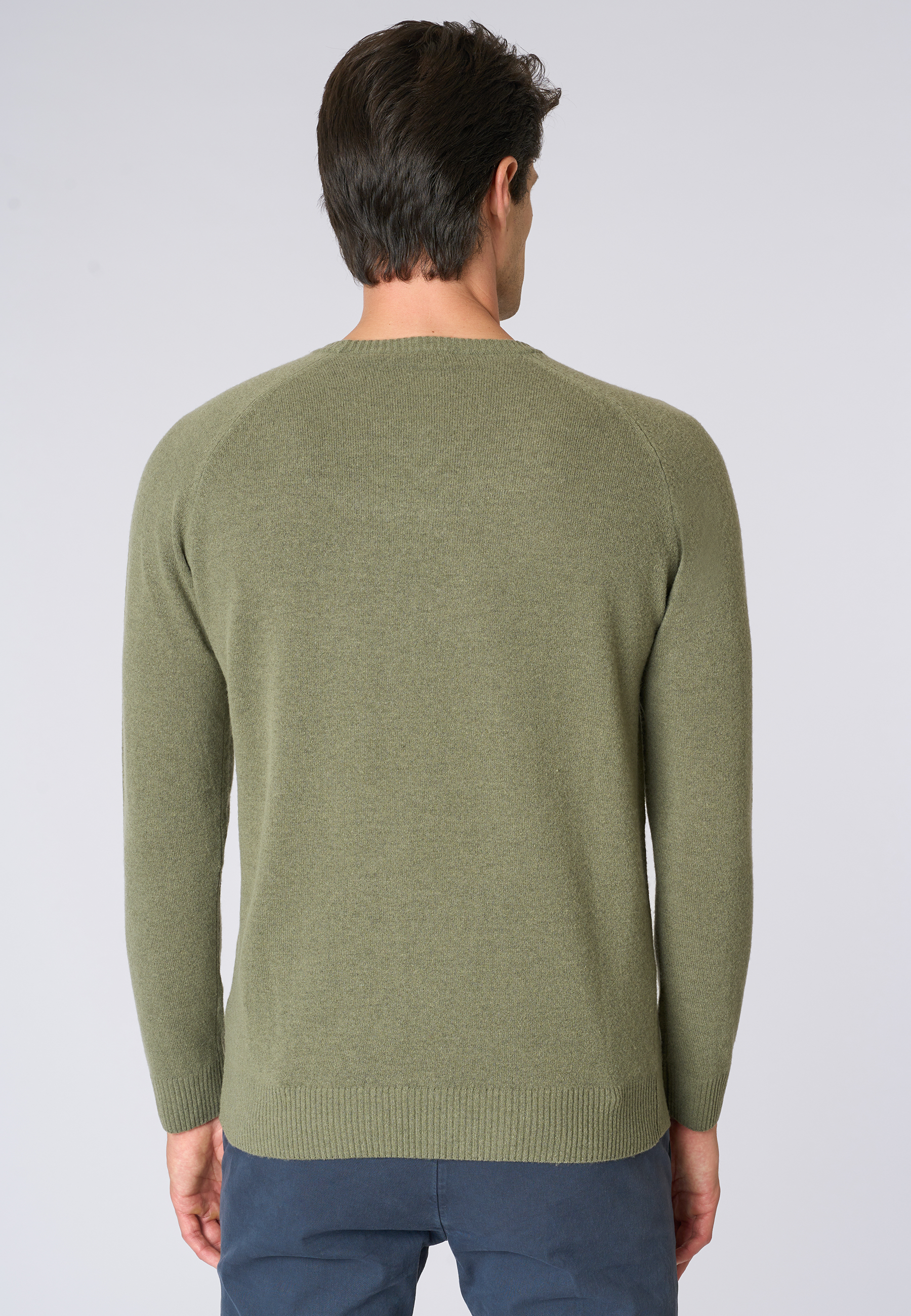 Maglia girocollo misto lana overdyed