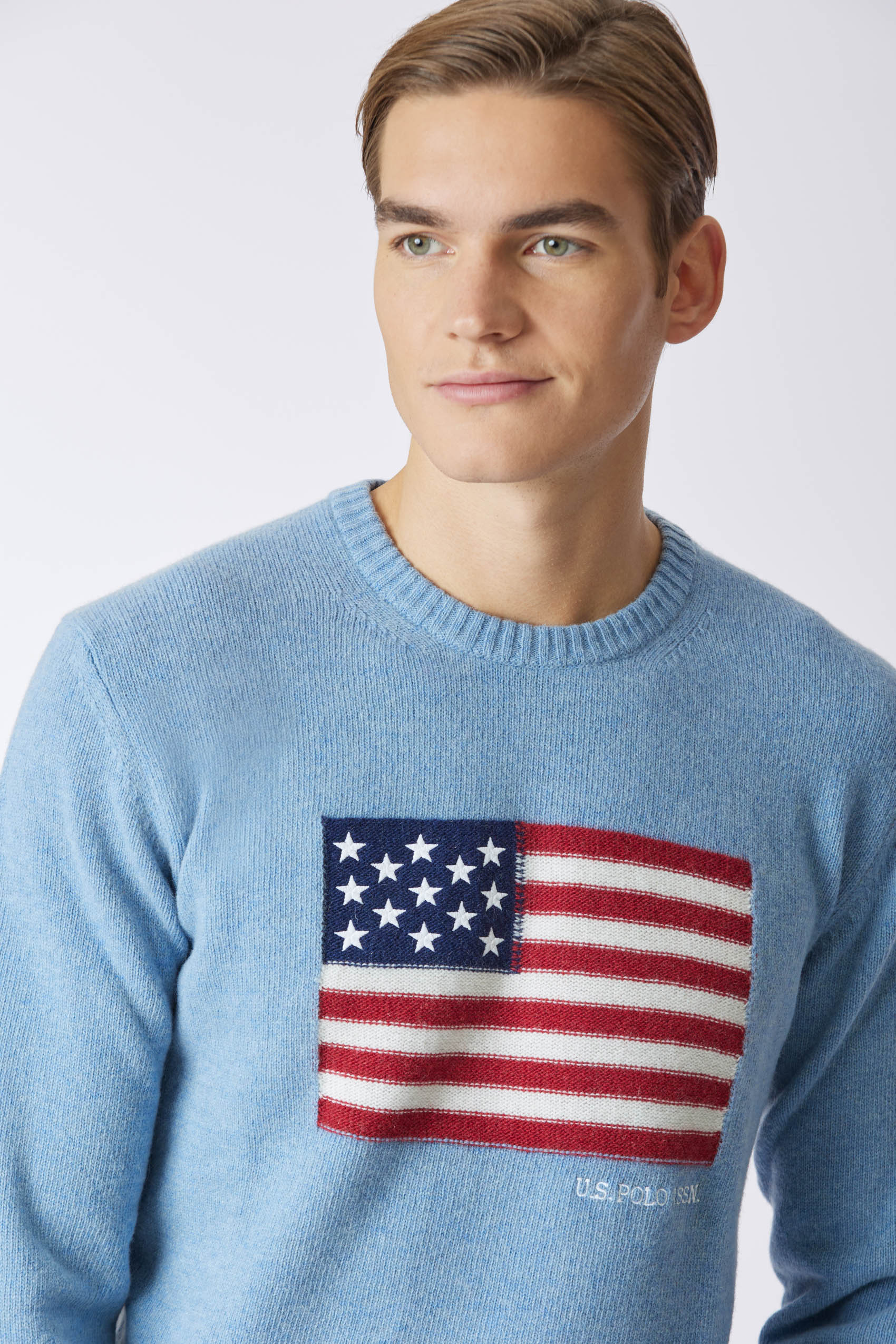 Maglia girocollo bandiera americana