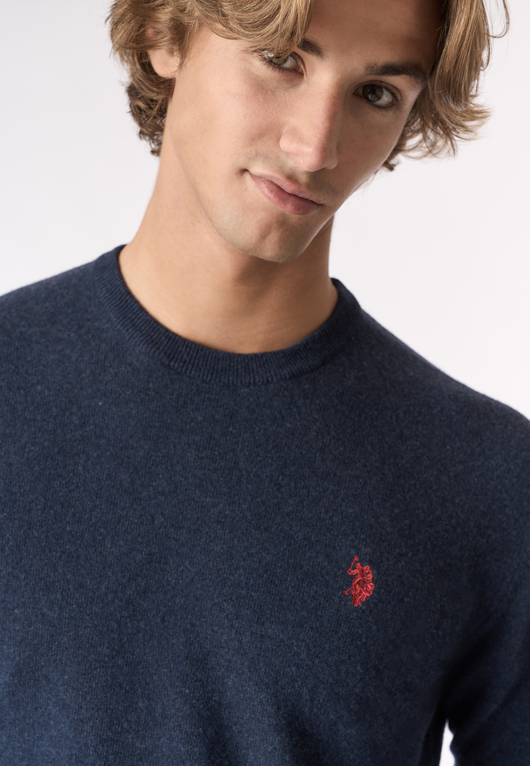 Maglia girocollo in lana lambswool
