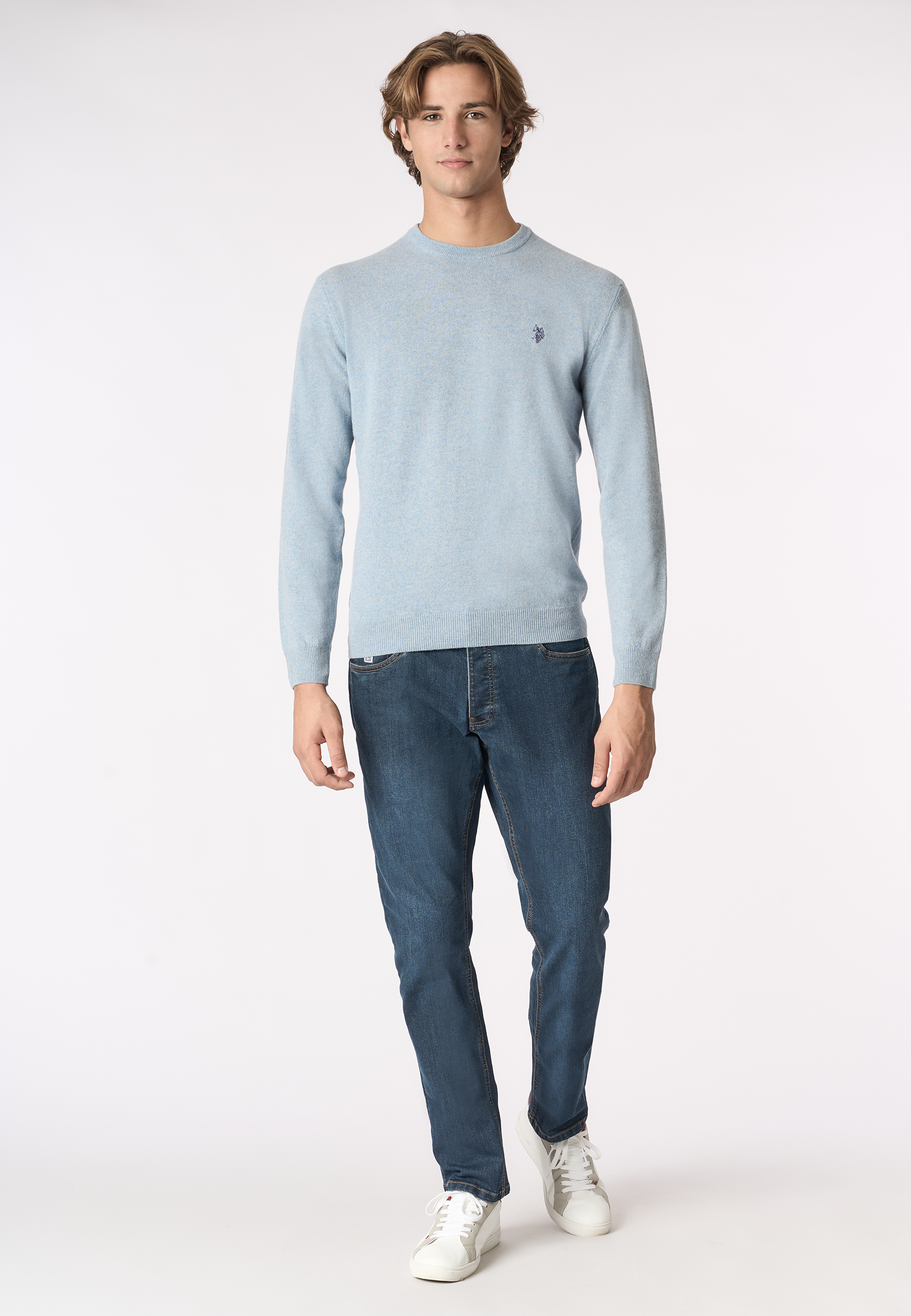 Maglia girocollo in lana lambswool