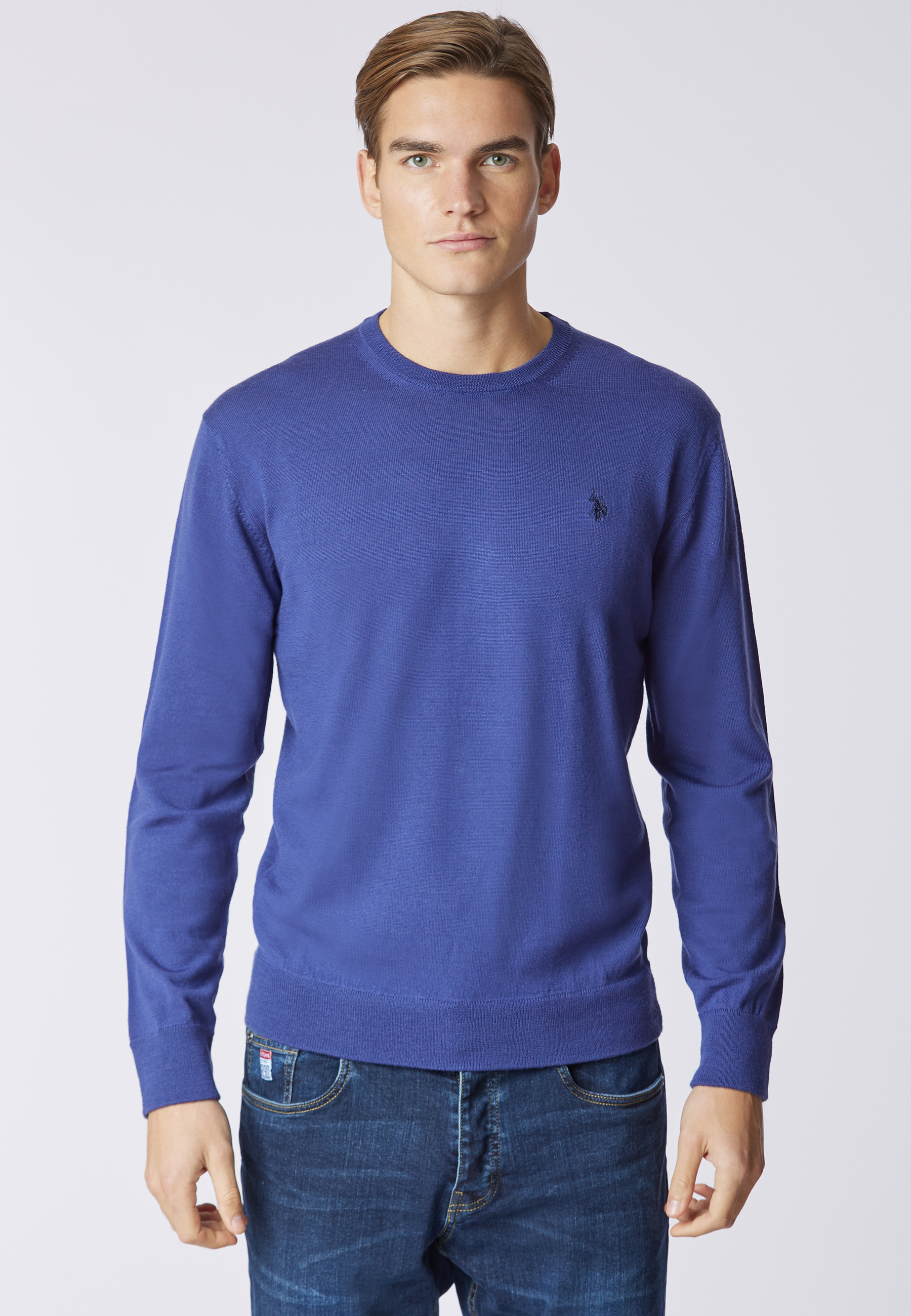 Maglia girocollo in lana merino