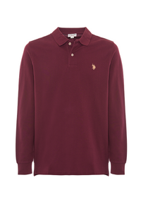Polo shirt a maniche lunghe in cotone piquet