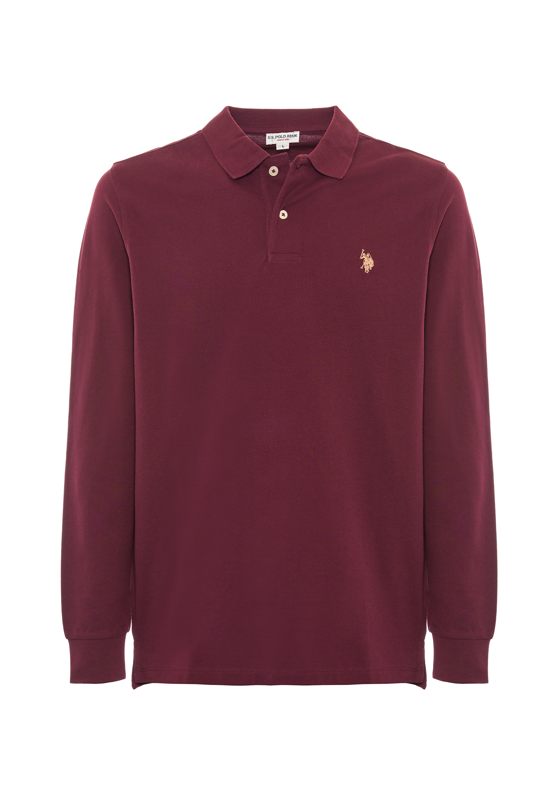 Polo shirt a maniche lunghe in cotone piquet