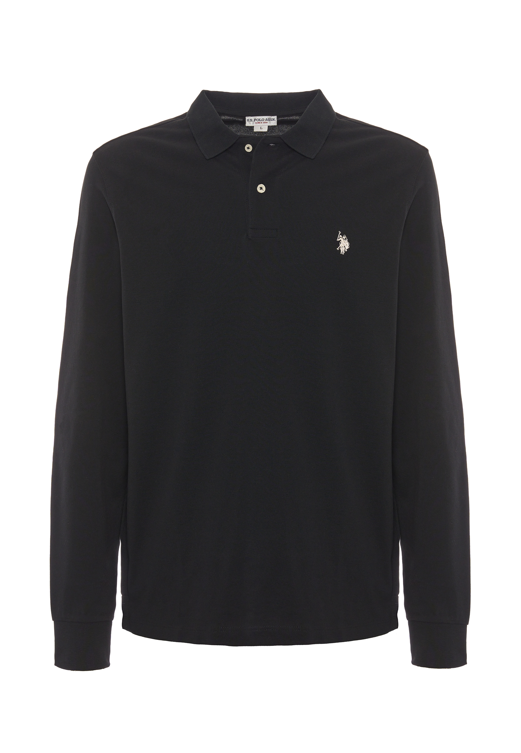 Polo shirt a maniche lunghe in cotone piquet