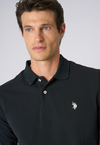 Polo shirt a maniche lunghe in cotone piquet